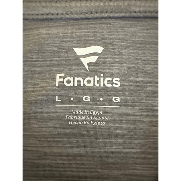 Fanatics Anaheim Ducks Mens Pullover Heather Gray 1/4 Zip Hockey Sweatshirt L - Picture 4 of 5